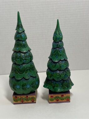 JIM SHORE O' TANNENBAUM SET OF 2 CHRISTMAS TREES 4008112